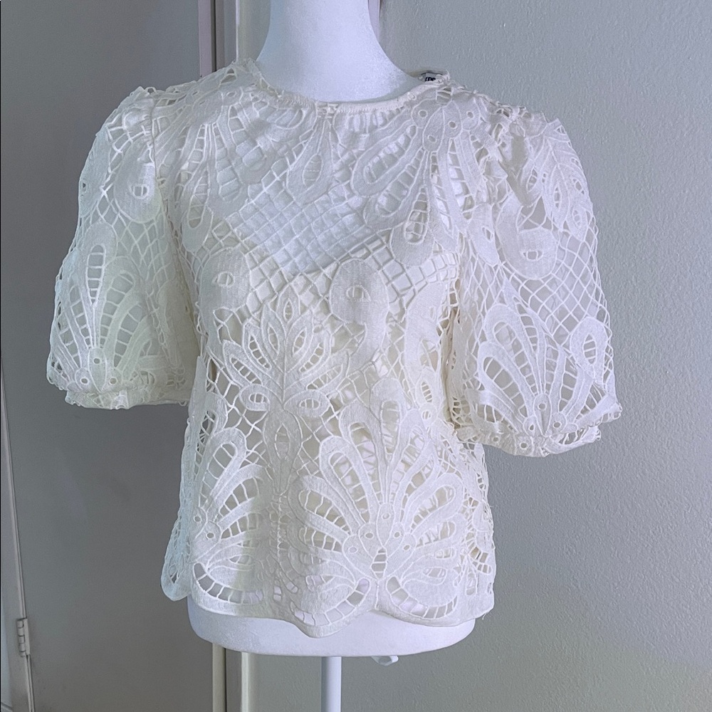 Express Cream Lace Blouse
